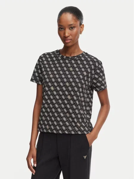 Guess T-Shirt μαύρο