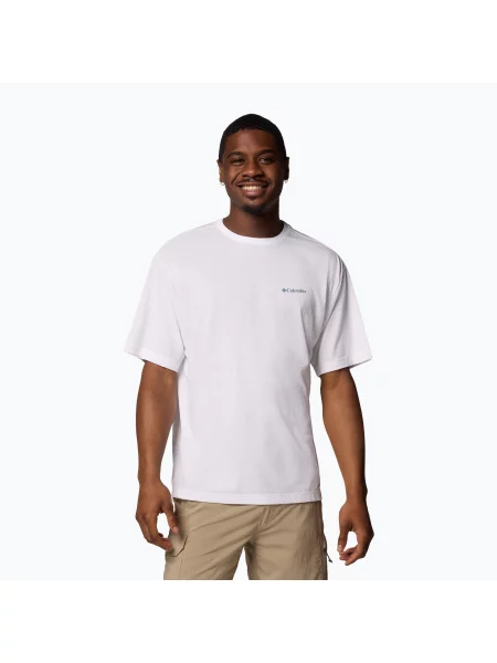 Tričko Columbia Cedar Trail Back Graphic Tee white/trailguide icons bílé