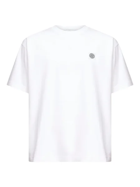 Tricou Stone Island cu strasuri alb