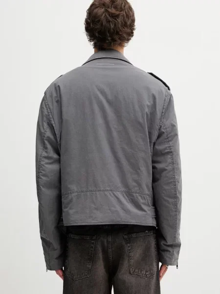 Kurtka skórzana Mm6 Maison Margiela szara