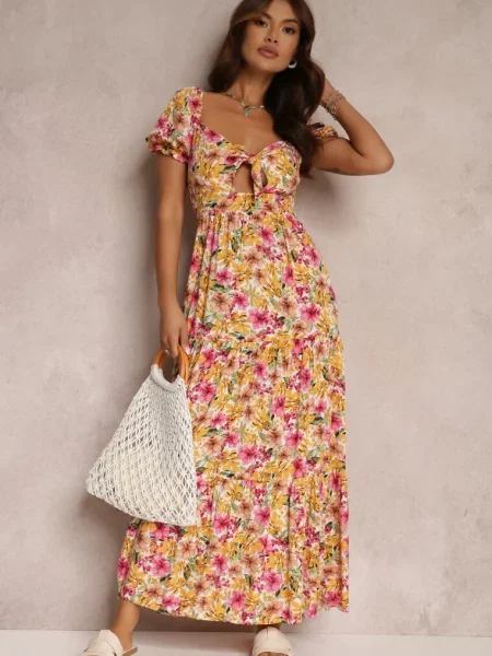 Rochie Alb-Galbenă Mothea alb