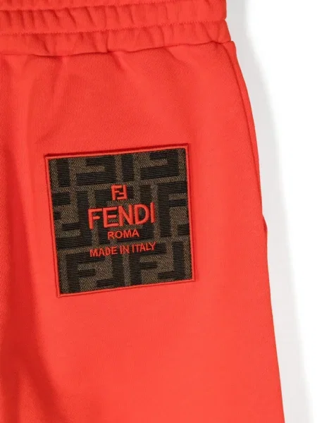 Spodnie dziecięce Fendi czerwone