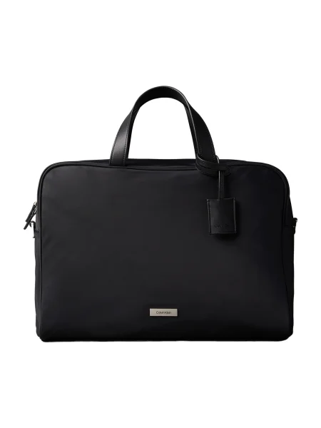 Geantă pentru laptop Calvin Klein Sleek Large Commuter negru
