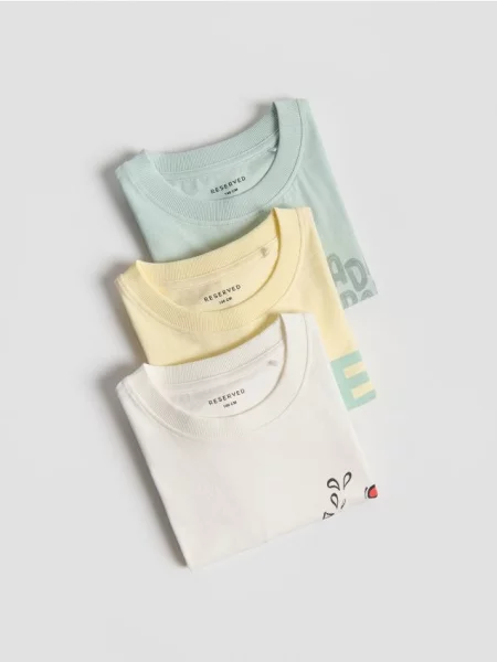 Reserved Tricou din 3 bucăți crem