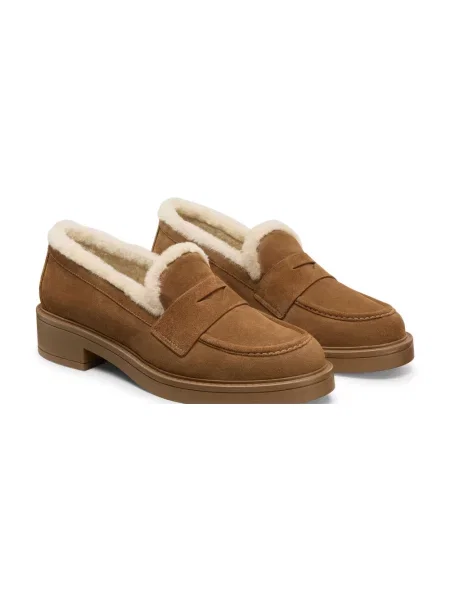 Botki Stuart Weitzman wełniane brązowe