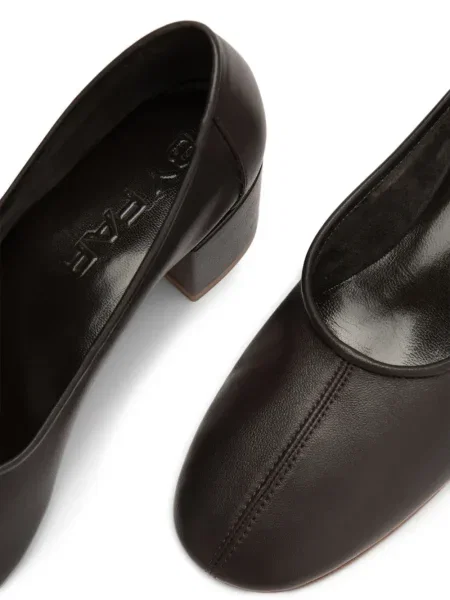 Pantofi cu toc By Far din piele maro