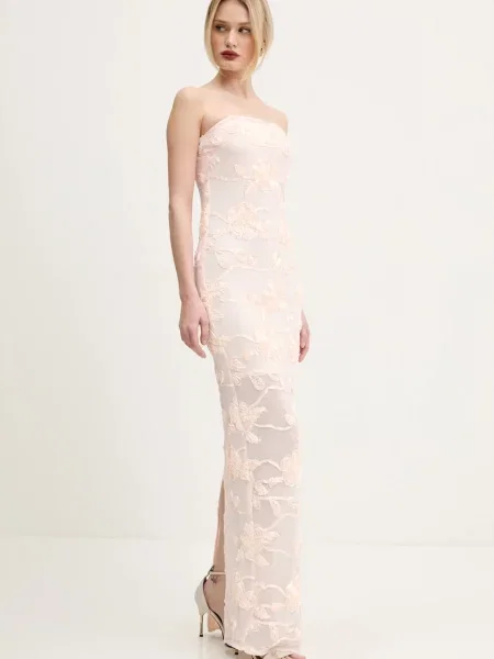 Rotate rochie maxi mulată roz