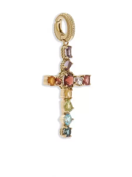 Přívěsek Dolce & Gabbana Rainbow s kamínky žlutý