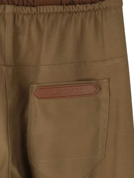 Spodnie dziecięce Lanvin Enfant brązowe