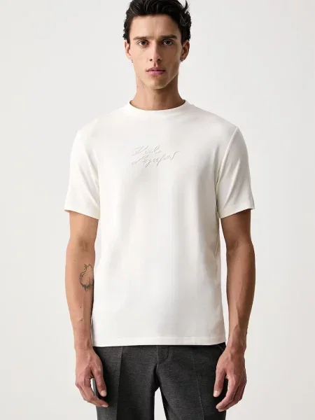 Karl Lagerfeld tricou pentru bărbați din cu bej
