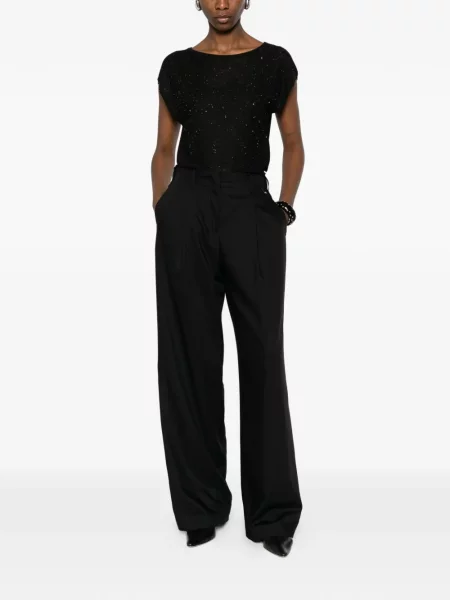 Pantaloni Herno plisate negru