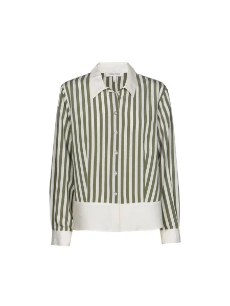 Koszula Marie Méro w paski zielona