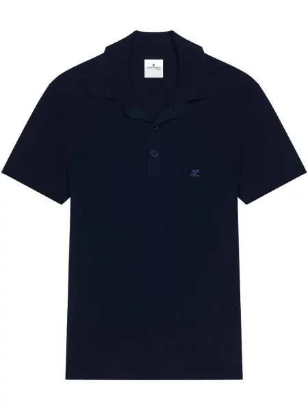 Polo Courreges tricotate albastru