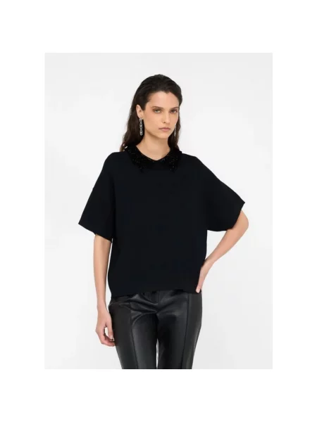 Dzianinowy sweter Liu Jo czarny