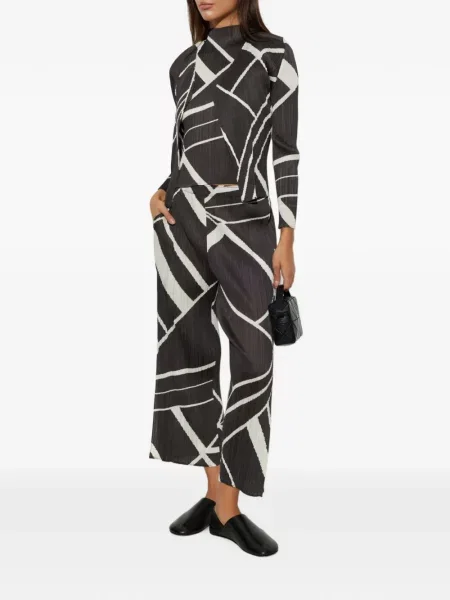 Raštuotas striukė Pleats Please Issey Miyake pilka