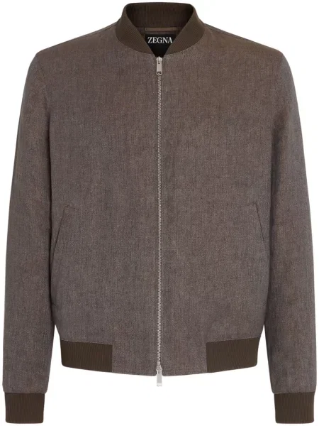 Geacă bomber Zegna de in maro