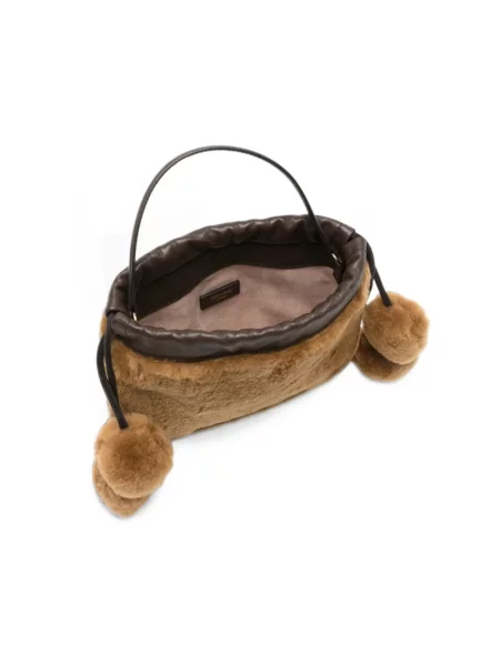 Torebka Jimmy Choo ze sznurkiem brązowa