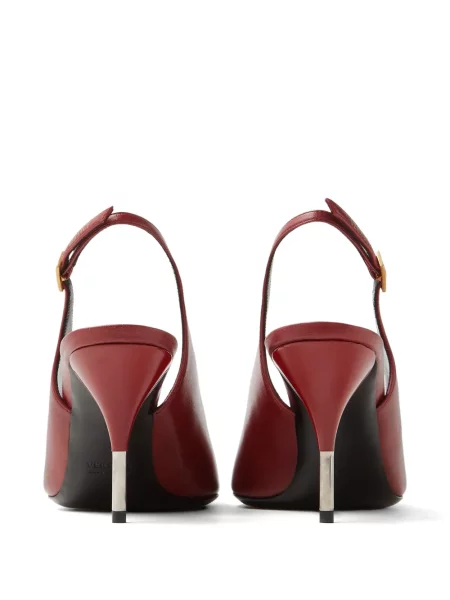 Pantofi cu toc Versace din piele roșu