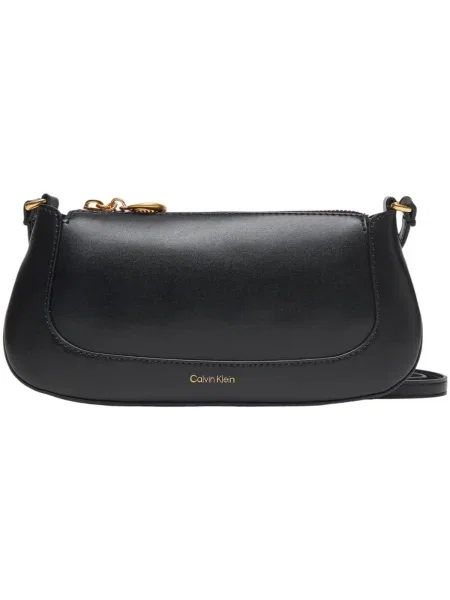 Geantă Calvin Klein Hardware Zip Crossbody negru