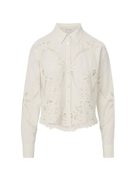 Cămașă Veronica Beard din dantelă alb