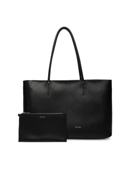 Calvin Klein De piele geantă shopper + borsetă negru