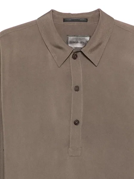 Tricou polo Giorgio Armani lung maro