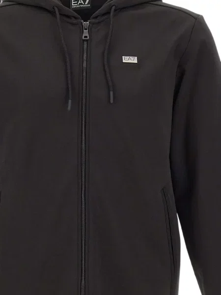Hanorac cu glugă Ea7 Emporio Armani negru