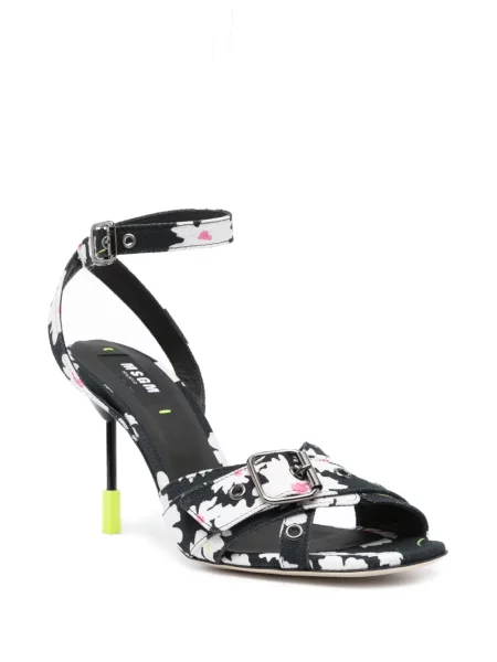 Sandale Msgm cu model floral cu imagine negru