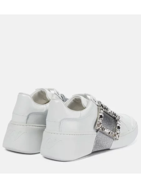 Sneakerși Roger Vivier din piele alb