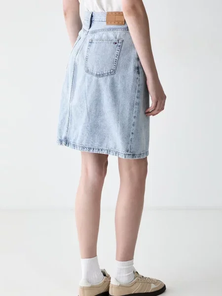 Tommy Jeans spódnica jeansowa niebieska