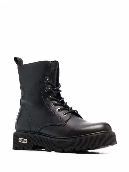 Botine Cult din piele chunky negru