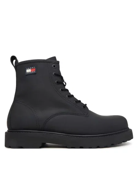 Tommy Jeans Ghete Archive Rubber Lace Boot negru