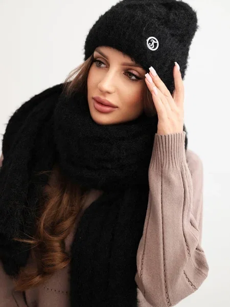 Fular Kesi cu nervuri negru