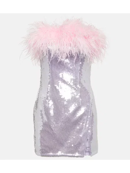 Obleka Self-portrait vijolična