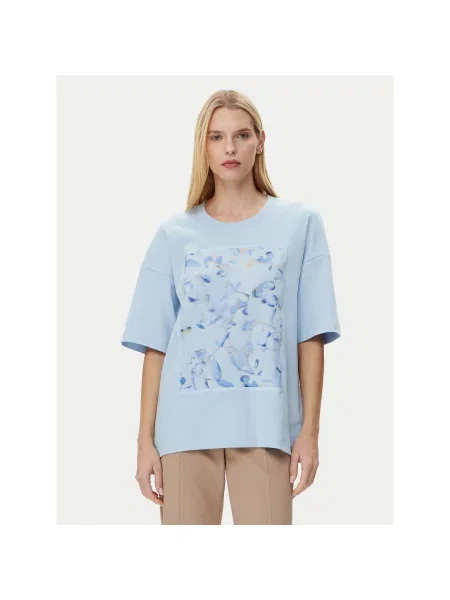 BOSS Majica Relaxed Fit modra