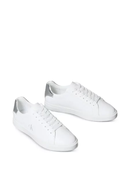 Sneakerși Calvin Klein cu autograf alb