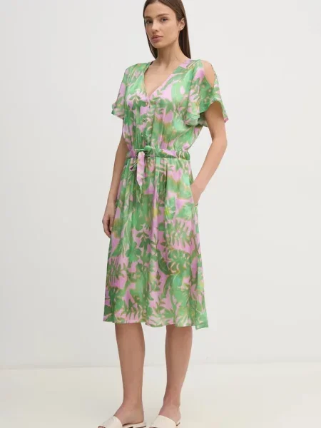 Рокля La Petite Française RONNIE къса разкроена RONNIE зелено