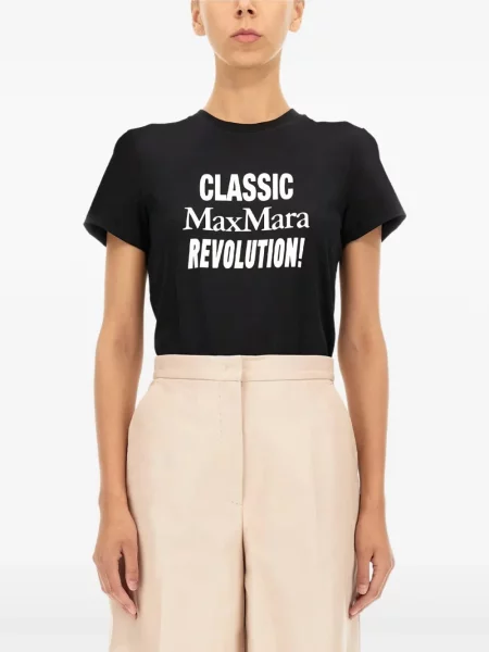 Klasické tričko Max Mara černé
