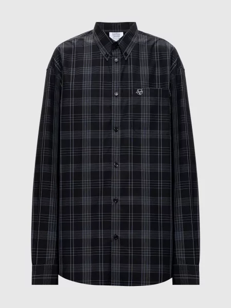 Сорочка в клітинку Vetements чорна