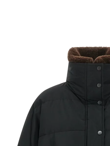 Decupat geacă cu puf Brunello Cucinelli negru