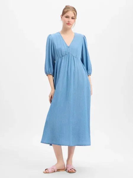 Marie Lund sukienka maxi Kobiety Lyocell 34 niebieski