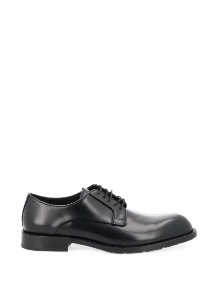 Pantofi derby Boss din piele cu autograf negru