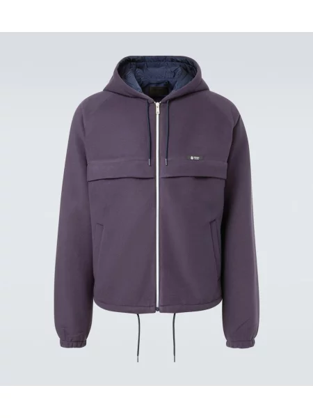 Jakna Prada s kapuco modra