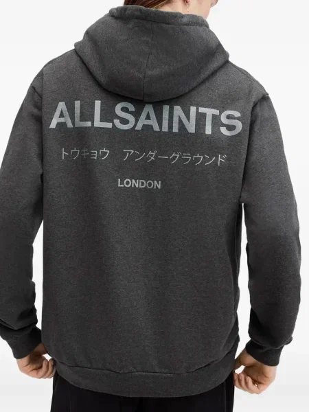 Hanorac cu glugă Allsaints gri