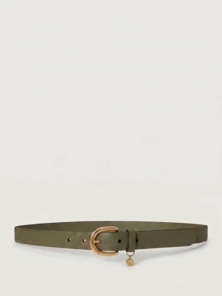 LAUREN RALPH LAUREN Curea de piele Crosshatch verde