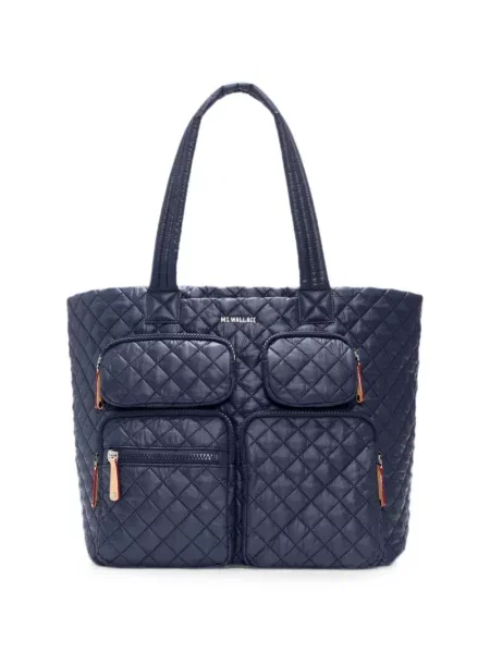 Matlasat geantă shopper Mz Wallace albastru