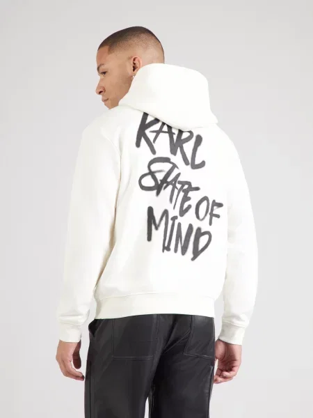 KARL LAGERFELD JEANS Mikina Karlism čierna biela