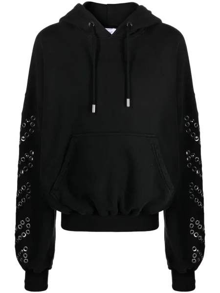 Hanorac cu glugă Off-white cu dungi alb
