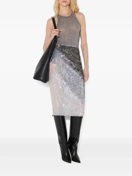 Top Elisabetta Franchi de lână gri