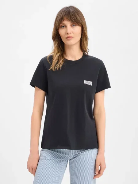 American Vintage t-shirt czarna